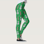 Leggings fêtes vert hanche noël ours rennes (Droite)
