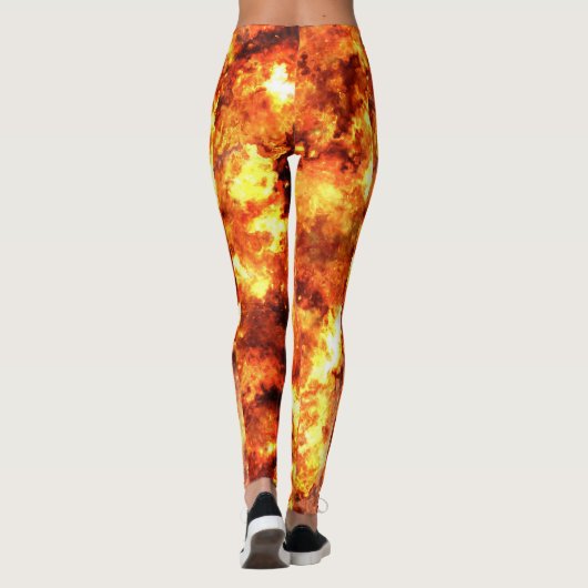 Leggings Feu chaud rouge (Dos)