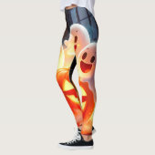 Leggings Feu Citrouille éffrayant Ghost (Gauche)