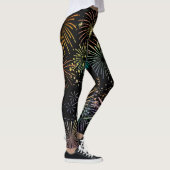Leggings Feu d'artifice coloré Design graphique (Droite)