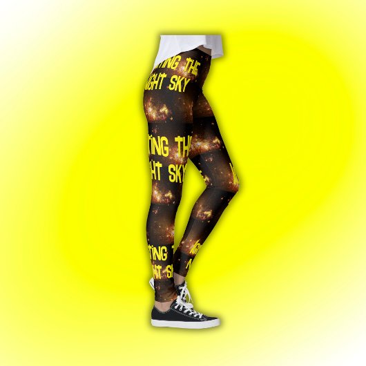Leggings Feu d'artifice de la formation Star Jaune |