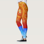 Leggings Feu et légumineuses à glace (Gauche)