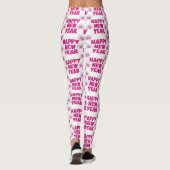 Leggings feu rose heureux de la nouvelle année (Dos)