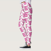 Leggings feu rose heureux de la nouvelle année (Gauche)