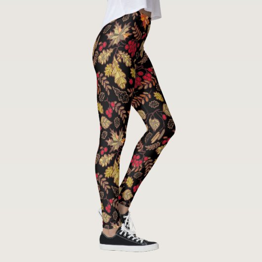 Leggings Feuillage de feuille d'automne (Droite)