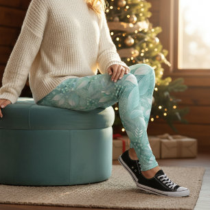 Leggings Feuillage de Noël côtier à motif de baies #7 ID100