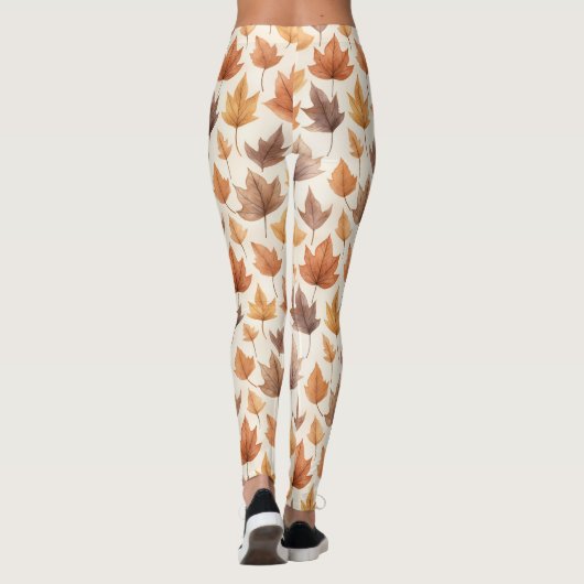 Leggings Feuillage d'érable rustique et séché (Dos)