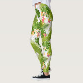 Leggings Feuillage tropical Blanc d'été (Gauche)
