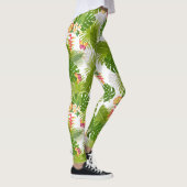 Leggings Feuillage tropical Blanc d'été (Droite)