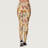 Leggings Feuillages et baies d'automne - Tons chauds (Dos)