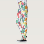 Leggings Feuille coloré et formes organiques motif<br><div class="desc">Formes organiques colorées et feuilles dans un motif sans soudure. Design moderne et tendance.</div>