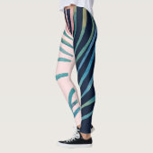 Leggings Feuille d'aquarelle, impression naturelle abstrait (Gauche)
