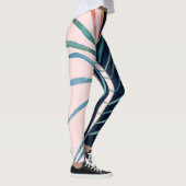 Leggings Feuille d'aquarelle, impression naturelle abstrait (Droite)