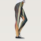 Leggings feuille d'automne motif aux formes colorées contem (Droite)