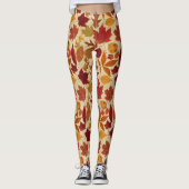 Leggings Feuille d'automne sur le beige (Devant)
