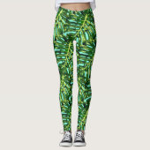 Leggings Feuille de Monstera Tropical (Devant)
