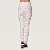 Leggings Feuille de notes de musique rose (Dos)