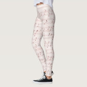 Leggings Feuille de notes de musique rose (Gauche)