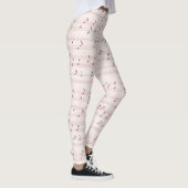 Leggings Feuille de notes de musique rose (Droite)