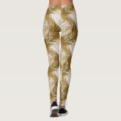 Leggings Feuille de palme, Brown foncé, tan et beige (Dos)