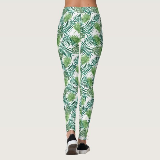 Leggings Feuille de Palme Verte (Dos)