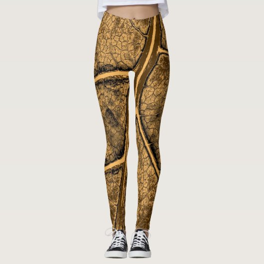 Leggings Feuille De Tan Élégante (Devant)