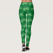 Leggings Feuille de trèfle vert chanceux Saint Patrick (Dos)