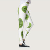 Leggings Feuille d'épinards bio Motif sans couture (Droite)