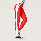 Leggings Feuille d'érable canadienne en rouge (inversée) (Droite)