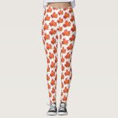 Leggings Feuille d'érable d'aquarelle (Devant)