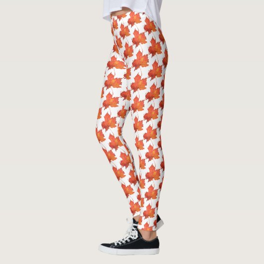 Leggings Feuille d'érable d'aquarelle (Gauche)