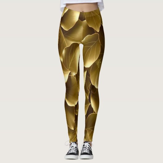 Leggings Feuille d'or (Devant)