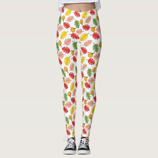 Leggings Feuille et Citrouille (Devant)
