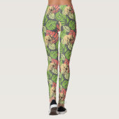 Leggings Feuille et éléphants exotiques 2 de jungle (Dos)
