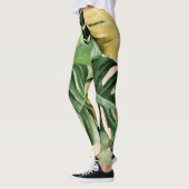Leggings Feuille florale/hawaïenne/tropicale (Gauche)
