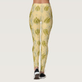 Leggings Feuille mignon sur motif rose (Dos)