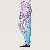Leggings Feuille moderne et design floral (Gauche)