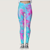 Leggings feuille rose (Devant)