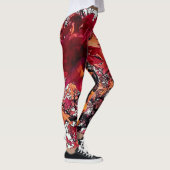 Leggings Feuille rouge et orange (Droite)