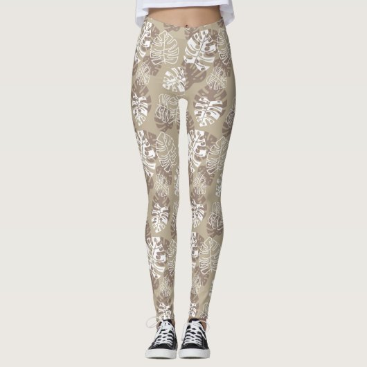 Leggings Feuille Tan (Devant)
