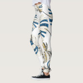 Leggings Feuille tropicale colorée, motif moderne. (Gauche)