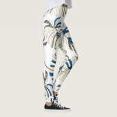 Leggings Feuille tropicale colorée, motif moderne. (Droite)