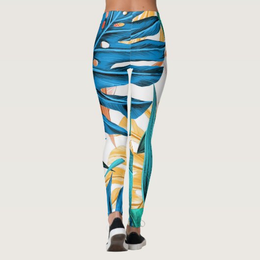 Leggings Feuille tropicaux (Dos)