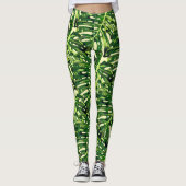Leggings Feuille tropicaux (Devant)