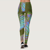 Leggings Feuille tropicaux arc-en-ciel (Dos)