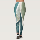 Leggings Feuilles assaillis dans les tons verts (Dos)
