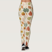 Leggings Feuilles automnales - Motif d'automne confortable (Dos)