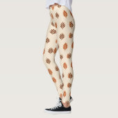 Leggings Feuilles beige et marron (Gauche)