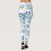 Leggings Feuilles bleu PopArt (Dos)