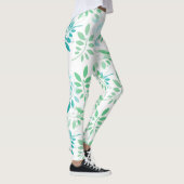 Leggings Feuilles bleu vert (Droite)